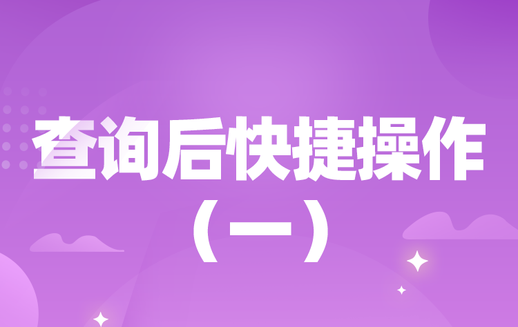 旺点软件 查询后快捷操作