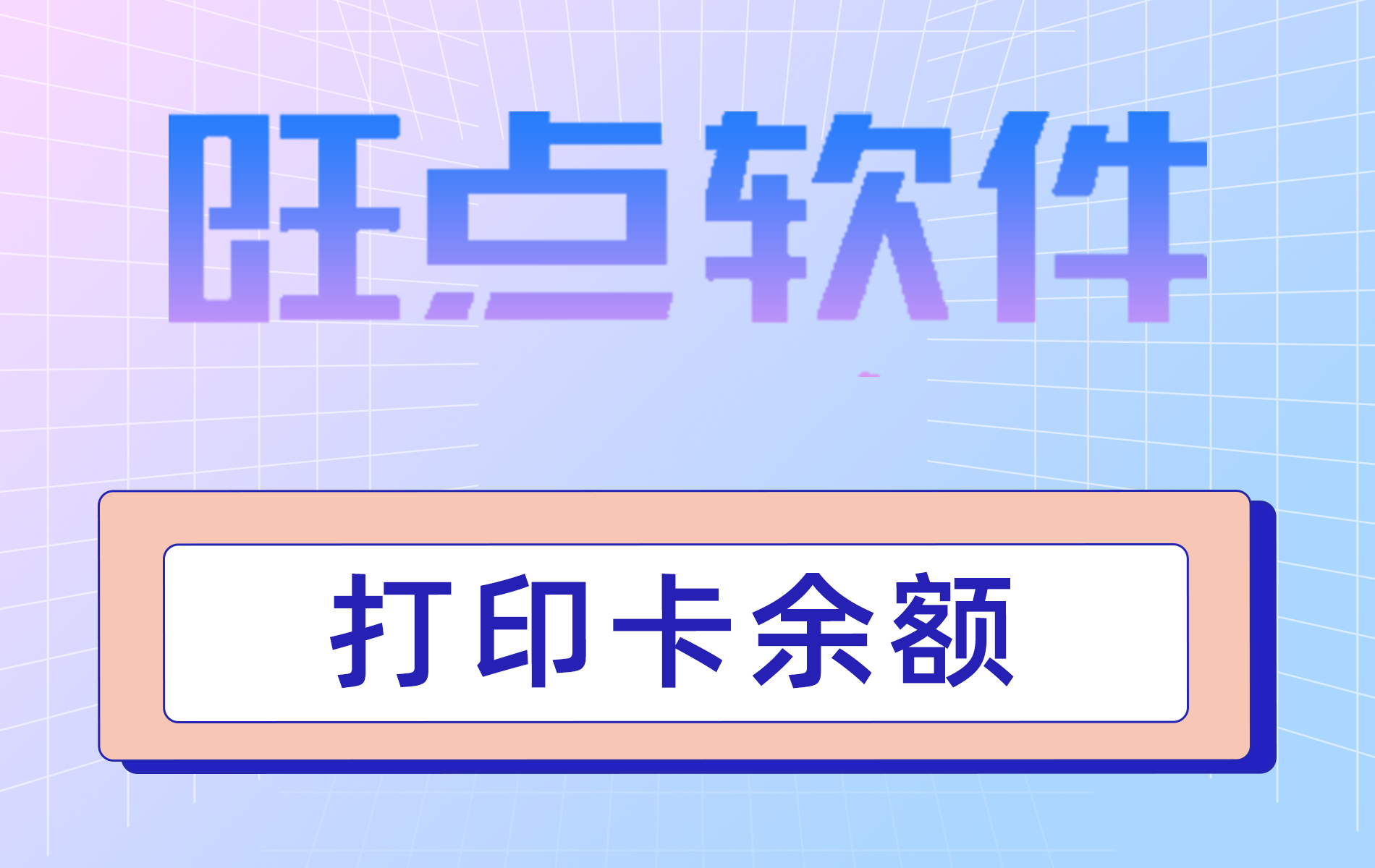 旺点软件 打印卡余额（视频）